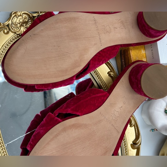 🆕 LOEFFLER RANDALL 🧿 NWOB Celeste Knotted Velvet Block Mid Heel Slide, Sz 7 - Picture 14 of 14